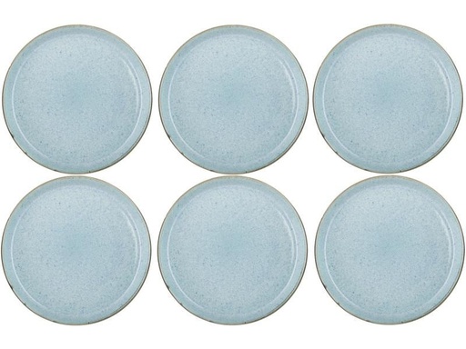 [90008866 828911] Bitz Speiseteller  Ø 27 cm, 6 Stück, Grau/Hellblau