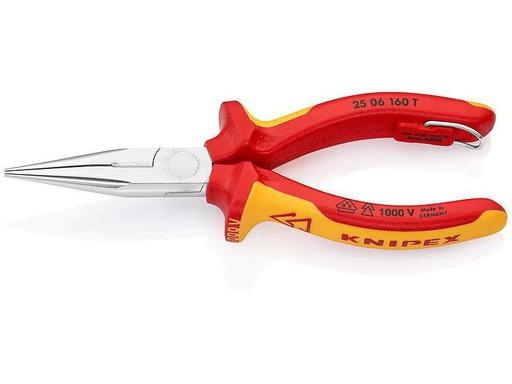 [90089200 917033] Knipex Flachrundzange 160 mm verchromt, Öse, 1000 V