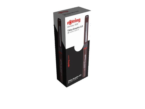 [90089289 892959] Rotring Fineliner Tikky Graphic 0.5 mm, Weinrot