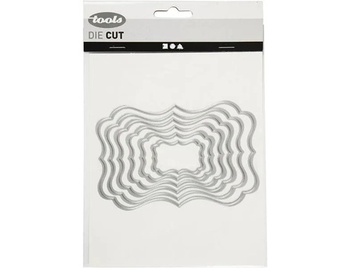 [90089369 1166606] Creativ Company Stanzschablone 2.5 x 4 - 8 x 12 cm, Etiketten