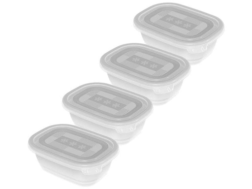 [90089985 1125114] Rotho Vorratsbehälter Freeze 4 Stück, 0.5 l, Transparent