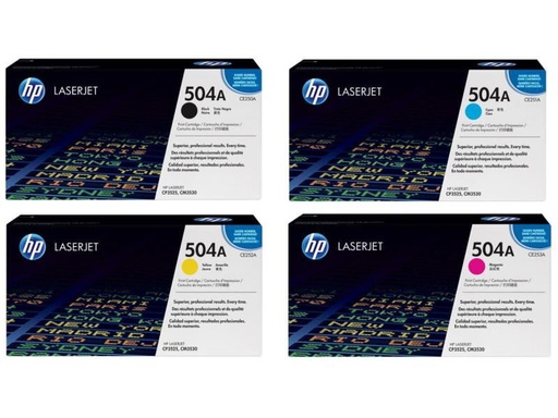 [90090379 219490] HP Rainbow Kit Nr. 504A (CE250A-CE253A) BL/C/M/Y