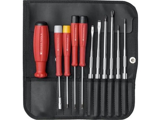 [90090435 646934] PB Swiss Tools Schraubenzieher-Set PB 8220 mit Etui 10-teilig