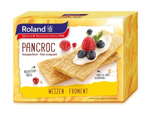[90091007 806882] Roland Snacks Knäckebrot Pancroc Weizen 125 g