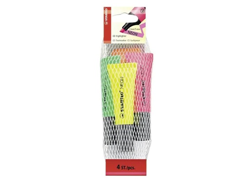 [90091332 277245] STABILO Textmarker Neon 4 Stück
