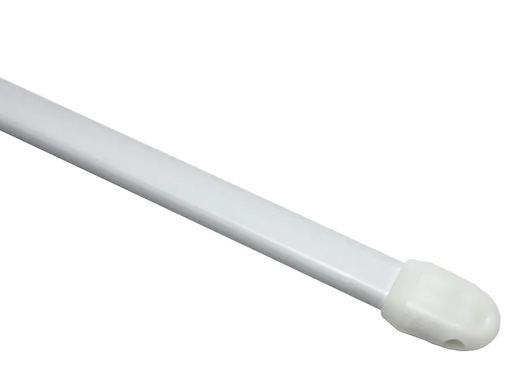 [90091442 1156028] Gardinia Vorhangstange flachoval, 80-120 cm 2 Stück, Weiss