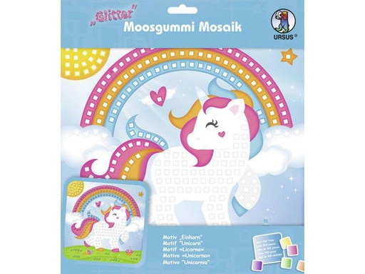 [90091891 809046] URSUS Moosgummi-Set Glitter Einhorn, Mehrfarbig