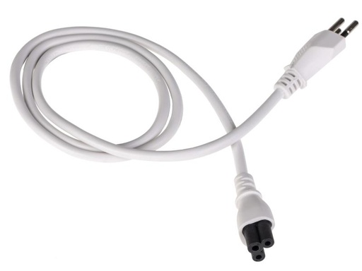[90091979 986451] FURBER.power Netzkabel C5-T12 1.0 m Weiss