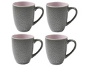 Bitz Kaffeetasse 300 ml, 4 Stück, Grau/Pink