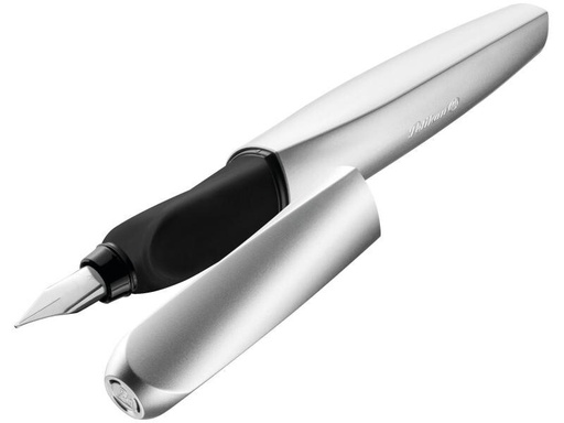 [90092142 1064884] Pelikan Füllfederhalter Twist Metallic Medium (M), Silber