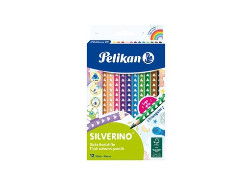 [90009213 889103] Pelikan Farbstifte Silverino Dick, 12er-Set