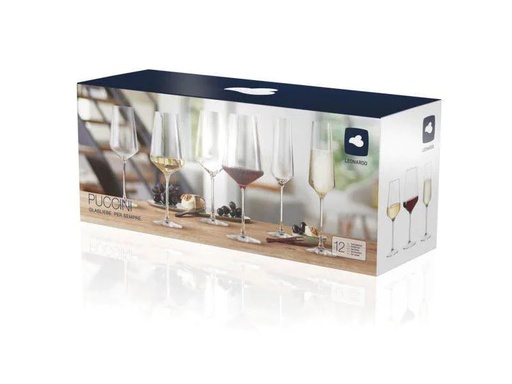 [90092614 866662] Leonardo Weingläser-Set Puccini 12-teilig, Transparent