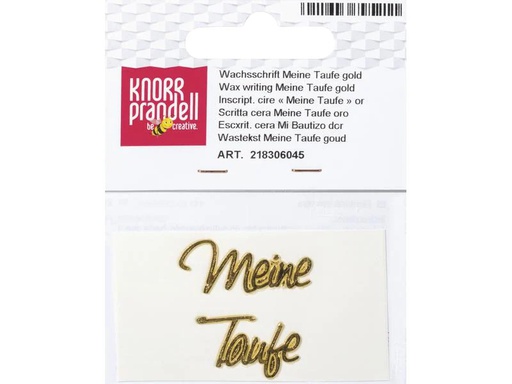 [90092778 1119979] Knorr Prandell Verzierwachs Meine Taufe 1 Stück, Gold