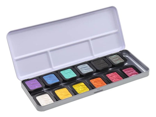 [90009258 1114168] Finetec Aquarellfarbe Rainbow 12 Farben