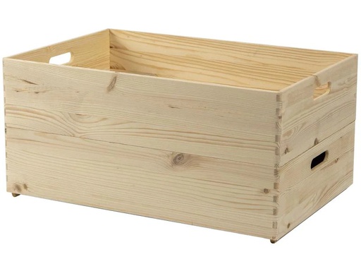 [90092932 1082392] Holz Zollhaus Aufbewahrungskiste Kiefer 40 x 14 x 60 cm, Braun