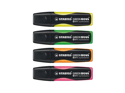[90092988 241719] STABILO Textmarker Green Boss 4 Stück