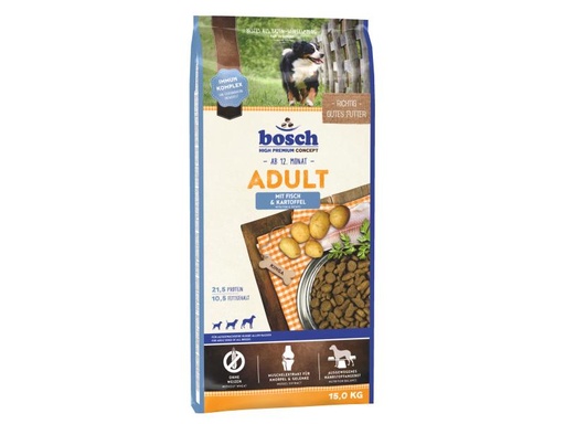 [90093081 562015] Bosch Tiernahrung Trockenfutter Adult Fisch &amp; Kartoffel, 15 kg