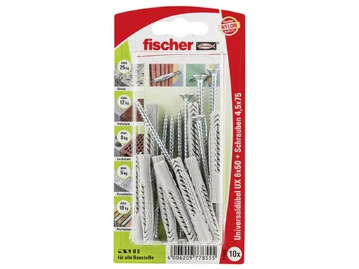 [90093313 683634] Fischer Universaldübel  UX 6 x 50 S, 10 Stück