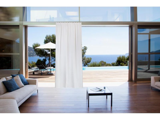 [90093516 1032093] Casa Leon Outdoor-Fertigvorhang Acrisol 140 x 245 cm, Weiss