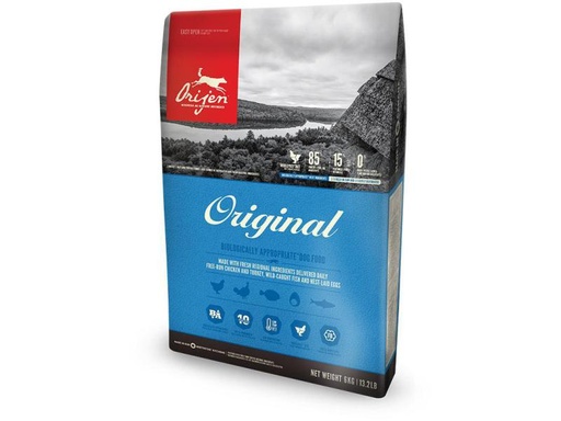 [90093649 1024536] Orijen Trockenfutter Dog Original mit Geflügel &amp; Fisch, 6 kg