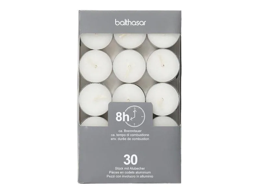 [90093968 610693] balthasar Teelichter 30 Stück, Weiss