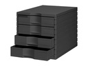 Styro Schubladenbox Styrotop 4 Schubladen, Schwarz