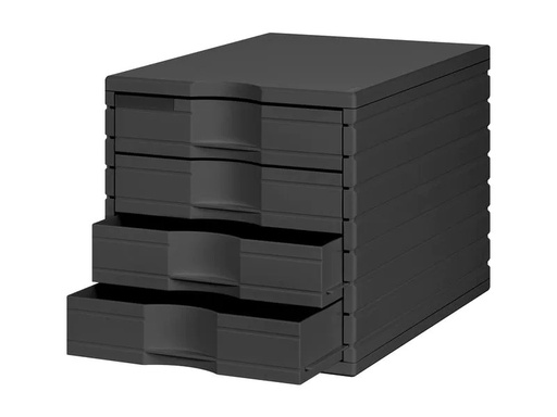 [90093993 1208557] Styro Schubladenbox Styrotop 4 Schubladen, Schwarz