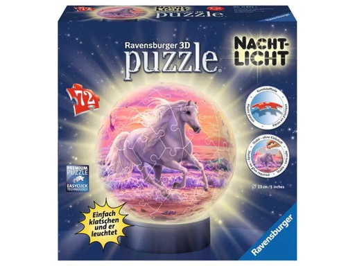 [90094148 817265] Ravensburger 3D Puzzle Pferde am Strand Nachtlicht