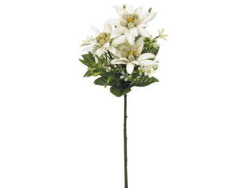 [90094219 1037168] Botanic-Haus Kunstblume Edelweiss, 22 cm, 3er Set