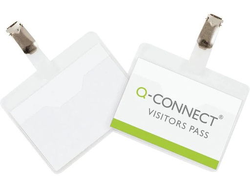 [90094660 1165306] CONNECT Namensschild mit Clip 9 x 6 cm, 25 Stück