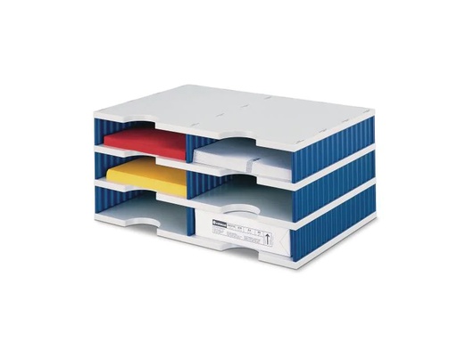[90094696 830889] Styro Dokumentenablage styrodoc duo Standard, Blau, 6 Fächer