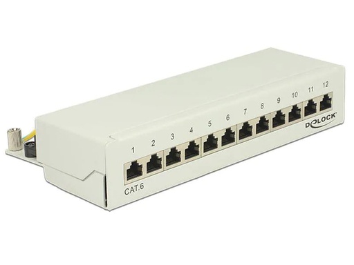 [90009462 530452] Delock Patchpanel 12 Port Desktop Cat.6 LSA grau