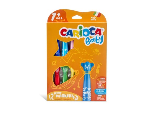 [90094883 722706] Carioca Baby Teddy 1+ 12 Stück, Mehrfarbig