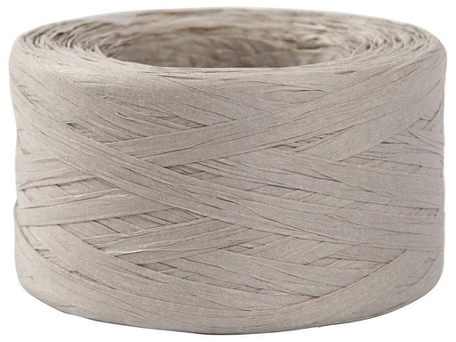 [90094911 1140052] Creativ Company Geschenkband Raffiabast 8 mm x 100 m, Hellgrau