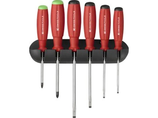 [90095062 555603] PB Swiss Tools Schraubenzieher-Set PB 8245 Schlitz/Pz 6-teilig