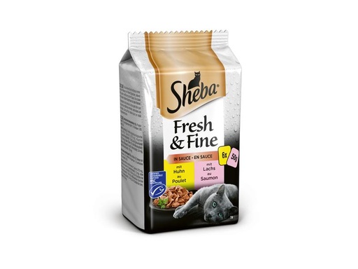 [90095094 1191763] Sheba Nassfutter Fresh &amp; Fine in Sauce Feine Vielfalt, 6 x 50 g