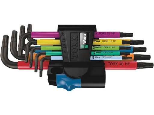 [90009503 890600] Wera Winkelschlüssel-Set 967/9 TX Multicolour HF 1 TX8-TX40