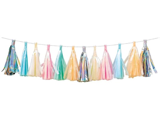 [90095965 1167133] Rico Design Girlande Quasten 2 m, Mehrfarbig