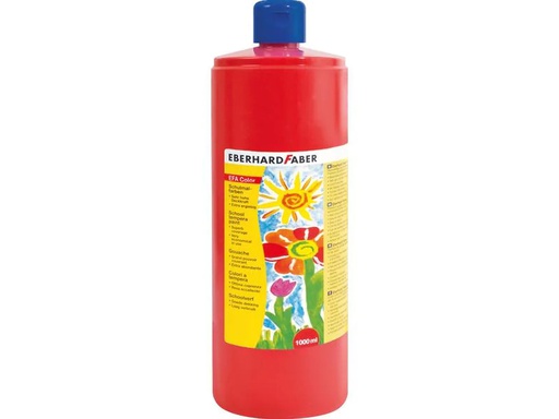 [90009593 1102086] Eberhard Faber Temperafarben Efacolor, 1000 ml, Geraniumrot
