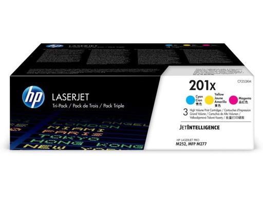 [90009599 884846] HP Toner Nr. 201X (CF253XM) Cyan/Magenta/Yellow