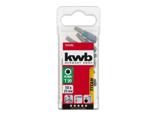 [90096222 747187] kwb Bit-Set Torx Titan T20 10-teilig