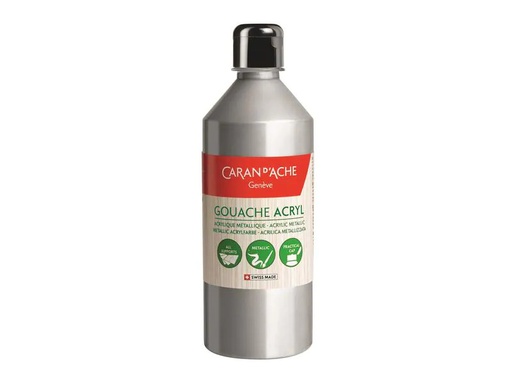 [90096350 1182728] Caran d'Ache Acrylfarbe Gouache 500 ml, Silber