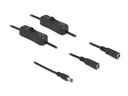 Delock Hohlstecker Kabel DC 5.5 x 2.1 mm zu 2 x DC mit Schalter 1 m