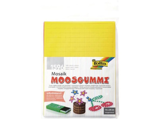 [90097521 1043921] Folia Moosgummi-Set Mosaik Basic selbstklebend, 6 Stück