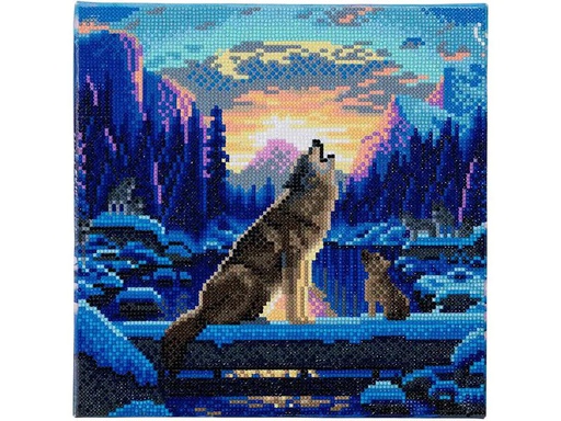 [90097653 1140304] CRAFT Buddy Bastelset Crystal Art Kit Howling Wolves 30 x 30 cm