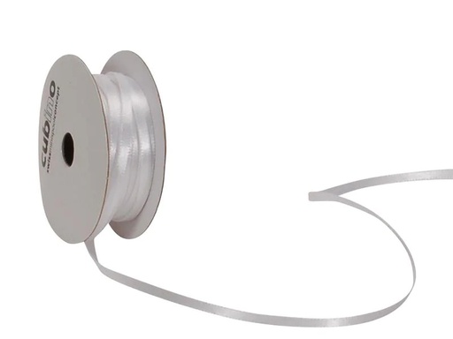 [90097842 1122474] Spyk Satinband 3 mm x 8 m, Weiss