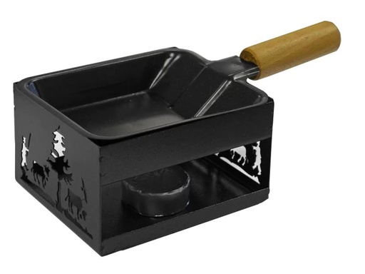 [90097855 502302] Heidi Cheese Line Teelicht-Raclette Uno Schwarz