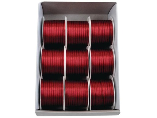[90009765 641031] GOLDINA Satinband 3 mm x 10 m, Rot