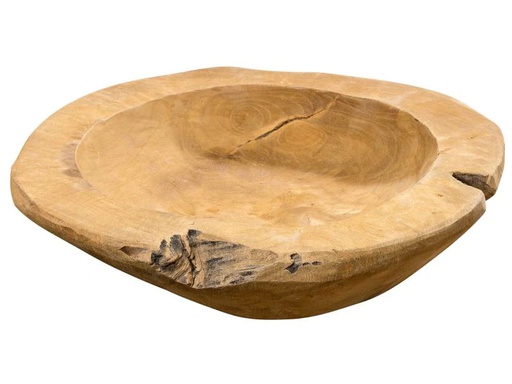 [90098161 769904] Boltze Schale Teak 1 Stück, Natur