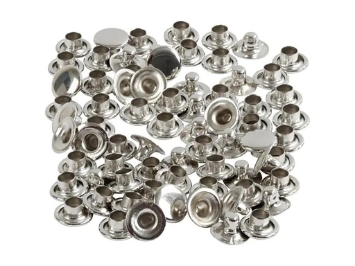 [90098278 883686] Creativ Company Hohlnieten 7 mm Silber, 50 Stück